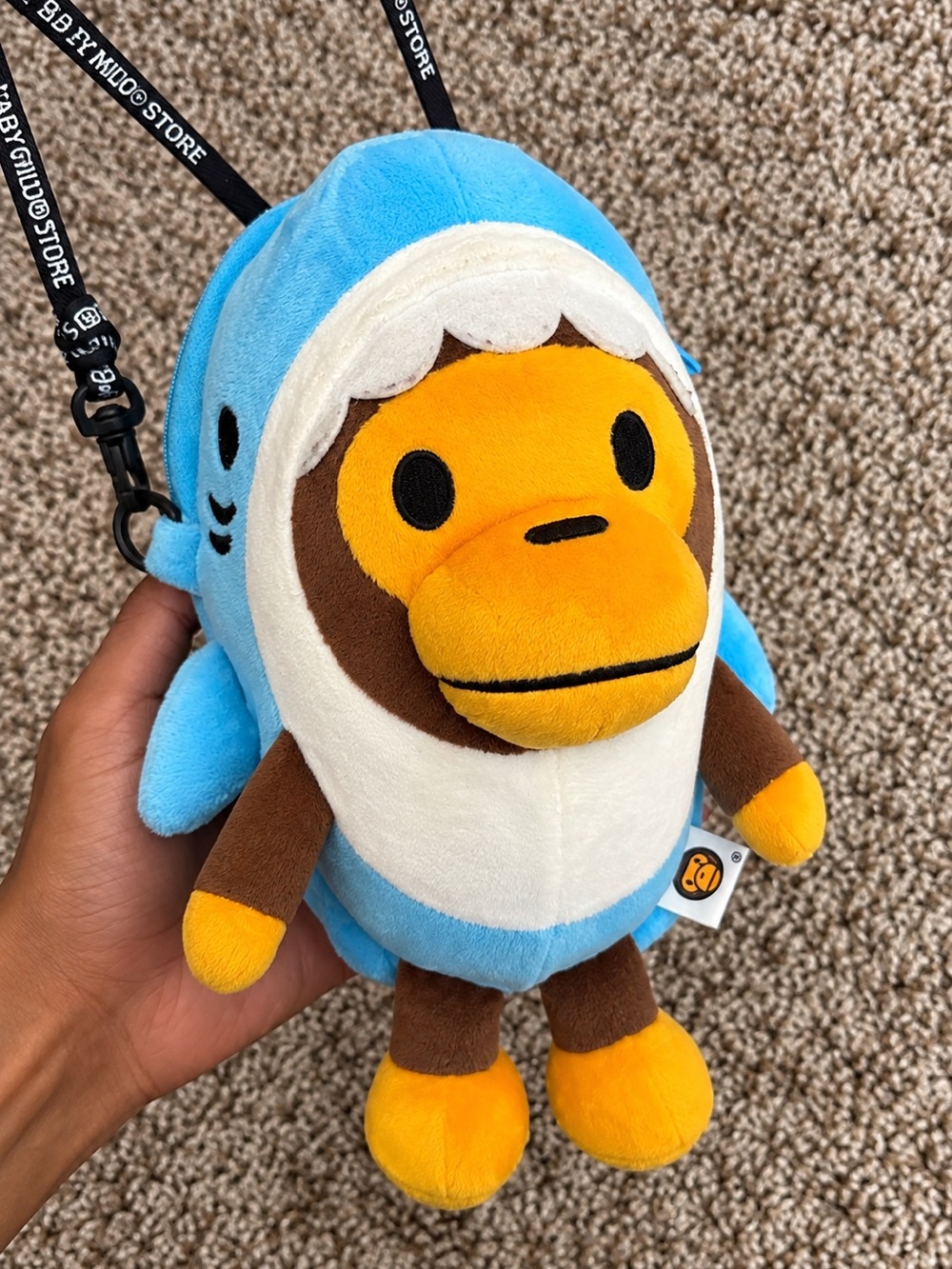 Bape Blue & Yellow Baby Milo Shark Mini Bag